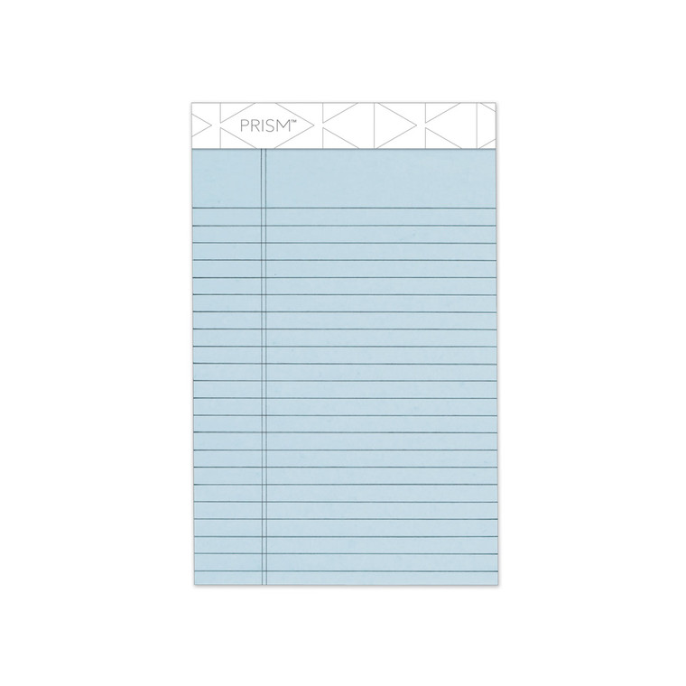 Prism + Colored Writing Pads, Narrow Rule, 50 Pastel Blue 5 X 8 Sheets, 12/pack - TOP63020