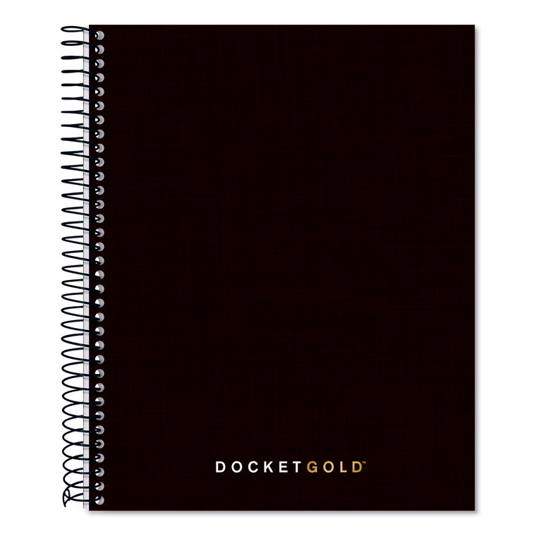 Docket Gold Planner, 1 Subject, Narrow Rule, Black Cover, 8.5 X 6.75, 70 Sheets - TOP63754