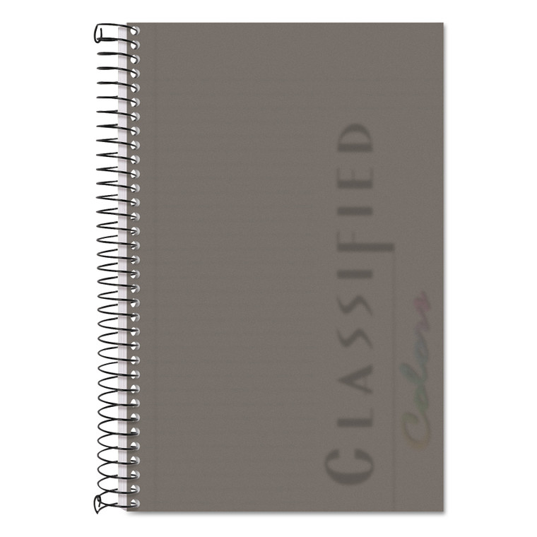 Color Notebooks, 1 Subject, Narrow Rule, Graphite Cover, 8.5 X 5.5, 100 White Sheets - TOP73507