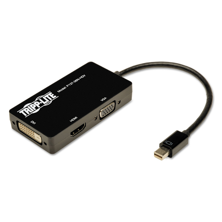 Keyspan Mini Displayport To Vga/dvi/hdmi All-In-One Adapter/converter, Thunderbolt 1 And 2, 6" - TRPP13706NHDV