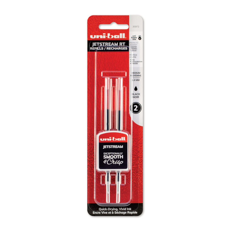 Refill For Jetstream Rt Pens, Bold Conical Tip, Black Ink, 2/pack - UBC35972