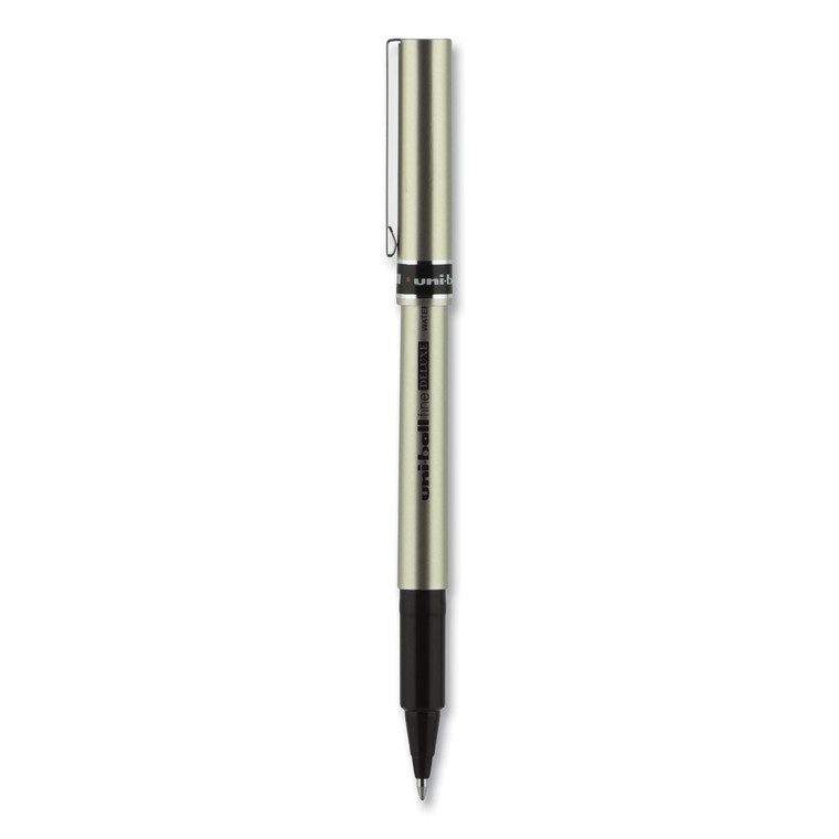 Deluxe Roller Ball Pen, Stick, Fine 0.7 Mm, Black Ink, Champagne Barrel, Dozen - UBC60052