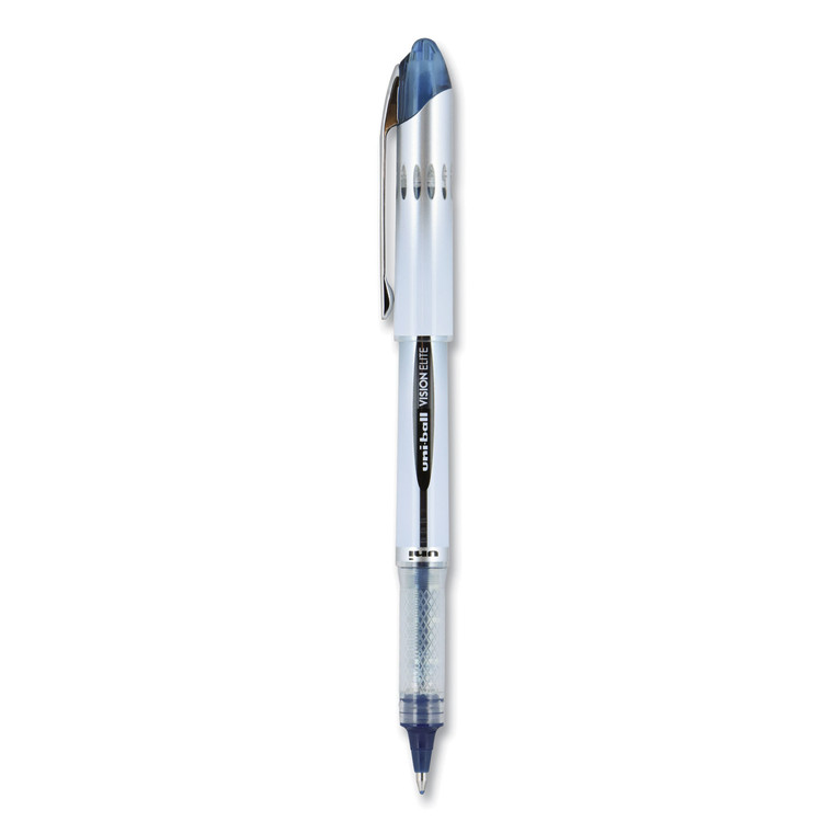 Vision Elite Roller Ball Pen, Stick, Bold 0.8 Mm, Blue-Black Ink, White/blue Barrel - UBC61232