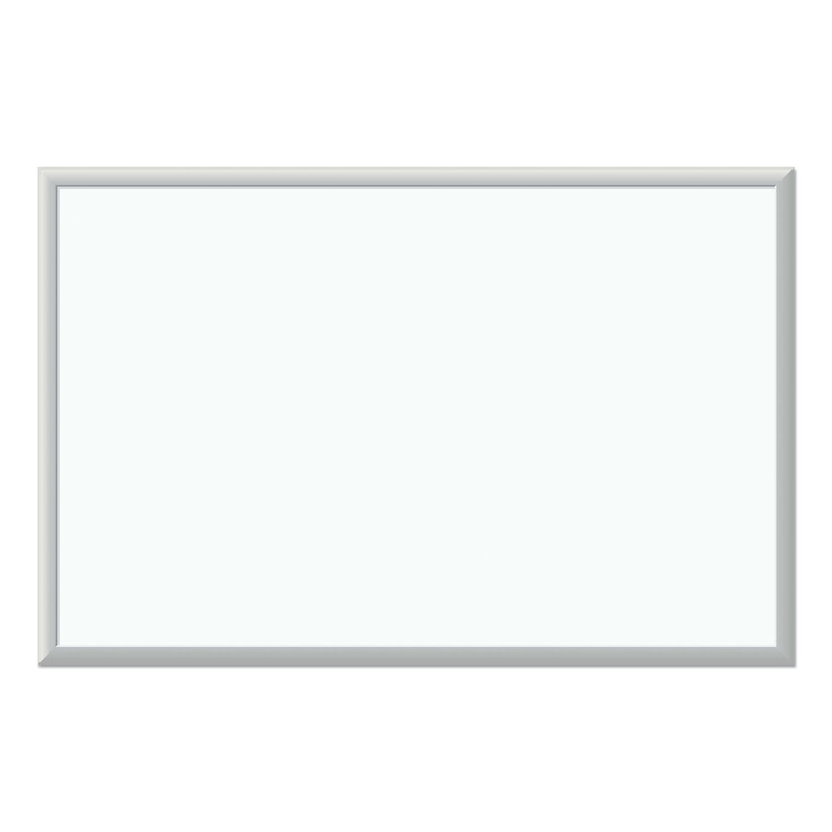 Melamine Dry Erase Board, 36 X 24, White Surface, Silver Frame - UBR031U0001