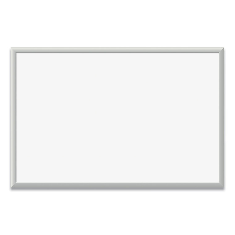 Magnetic Dry Erase Board With Aluminum Frame, 36 X 24, White Surface, Silver Frame - UBR071U0001