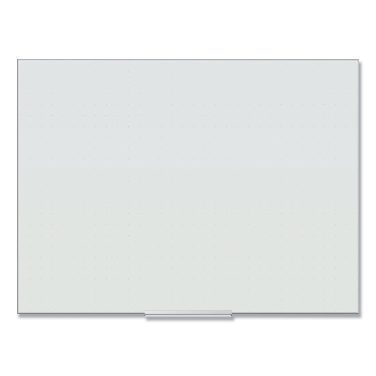 Floating Glass Ghost Grid Dry Erase Board, 48 X 36, White - UBR2799U0001
