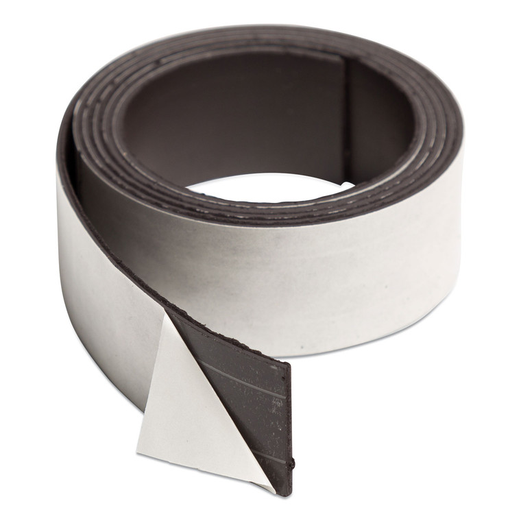 Magnetic Adhesive Tape Roll, 1" X 4 Ft, Black, 1 Roll - UBRFM2020