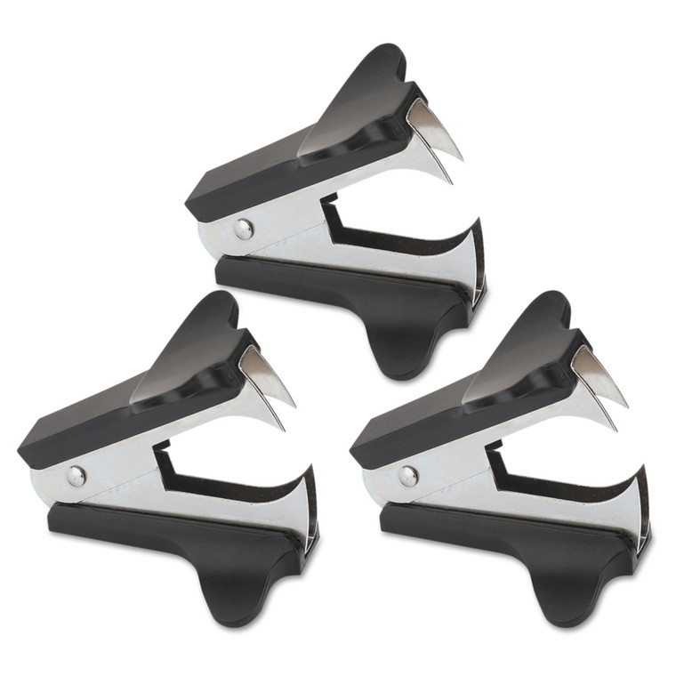 Jaw Style Staple Remover, Black, 3/pack - UNV00700VP