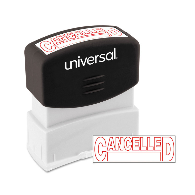 Message Stamp, Cancelled, Pre-Inked One-Color, Red - UNV10045