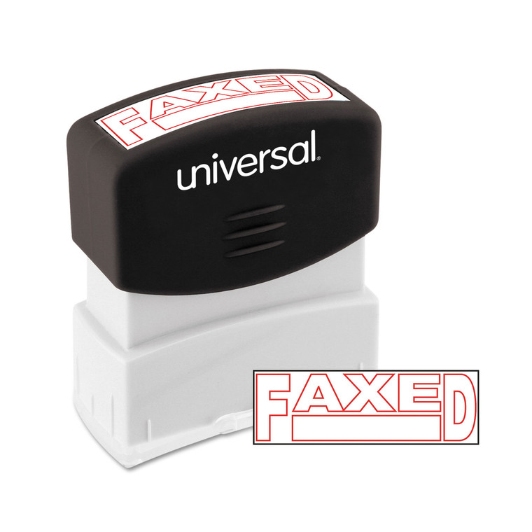 Message Stamp, Faxed, Pre-Inked One-Color, Red - UNV10054