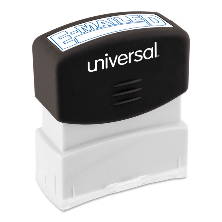 Message Stamp, E-Mailed, Pre-Inked One-Color, Blue - UNV10058