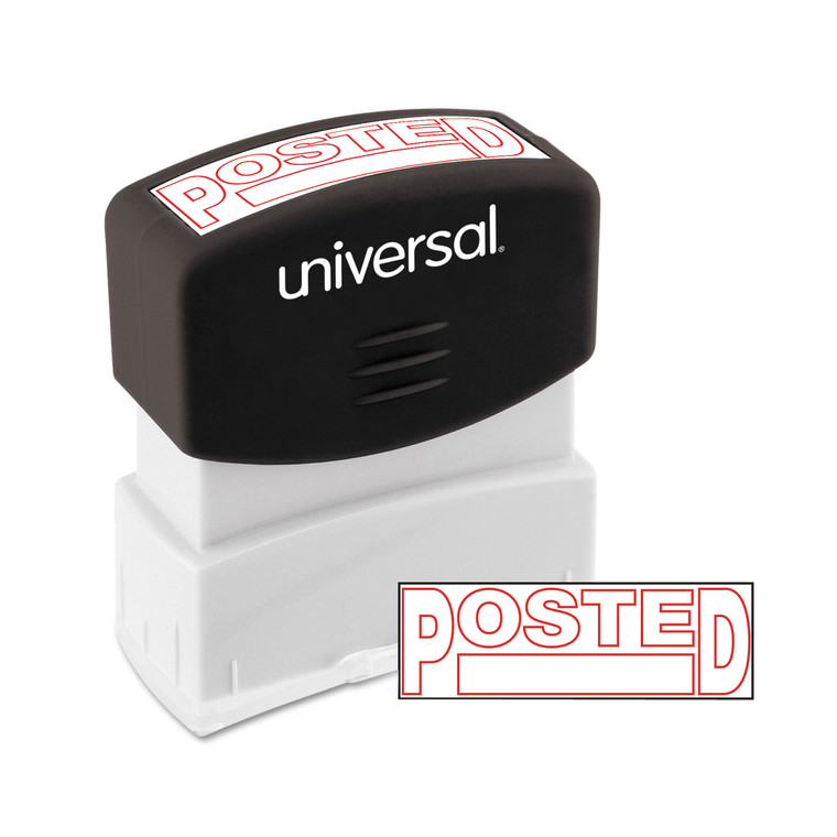 Message Stamp, Posted, Pre-Inked One-Color, Red - UNV10065