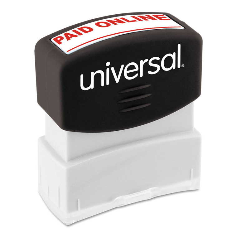 Message Stamp, Paid Online, Pre-Inked One-Color, Red - UNV10156