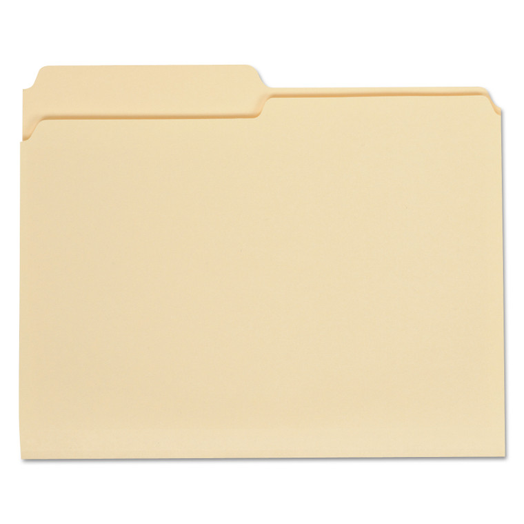 Top Tab Manila File Folders, 1/2-Cut Tabs, Assorted Positions, Letter Size, 11 Pt. Manila, 100/box - UNV12112