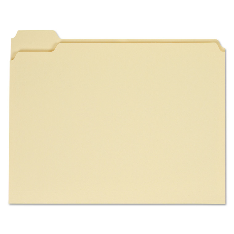 Top Tab Manila File Folders, 1/5-Cut Tabs, Assorted Positions, Letter Size, 11 Pt. Manila, 100/box - UNV12115