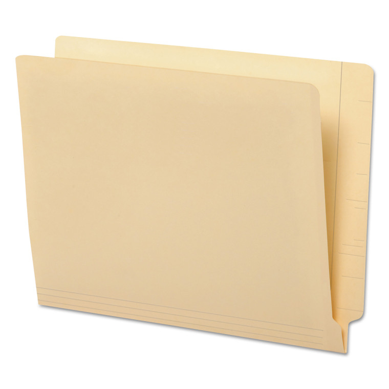 Deluxe Reinforced End Tab Folders, 9" Front, Straight Tab, Letter Size, Manila, 100/box - UNV13300