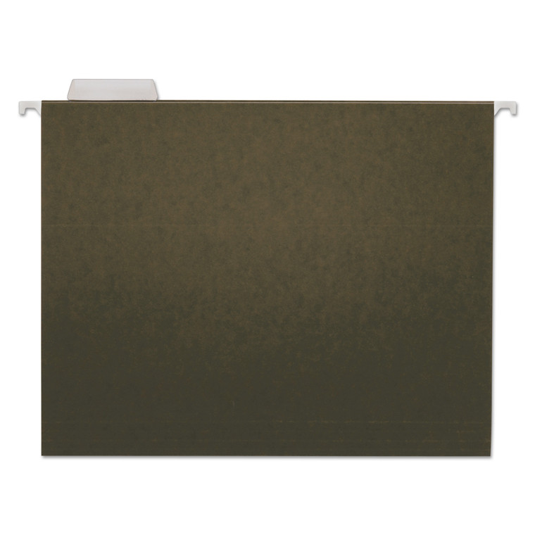 Hanging File Folders, Letter Size, 1/5-Cut Tab, Standard Green, 25/box - UNV14115