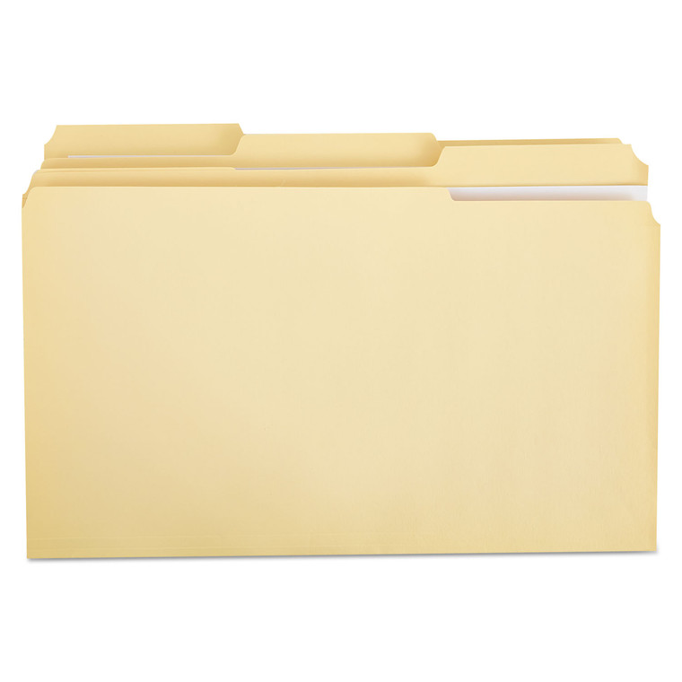 Double-Ply Top Tab Manila File Folders, 1/3-Cut Tabs, Legal Size, 100/box - UNV16123