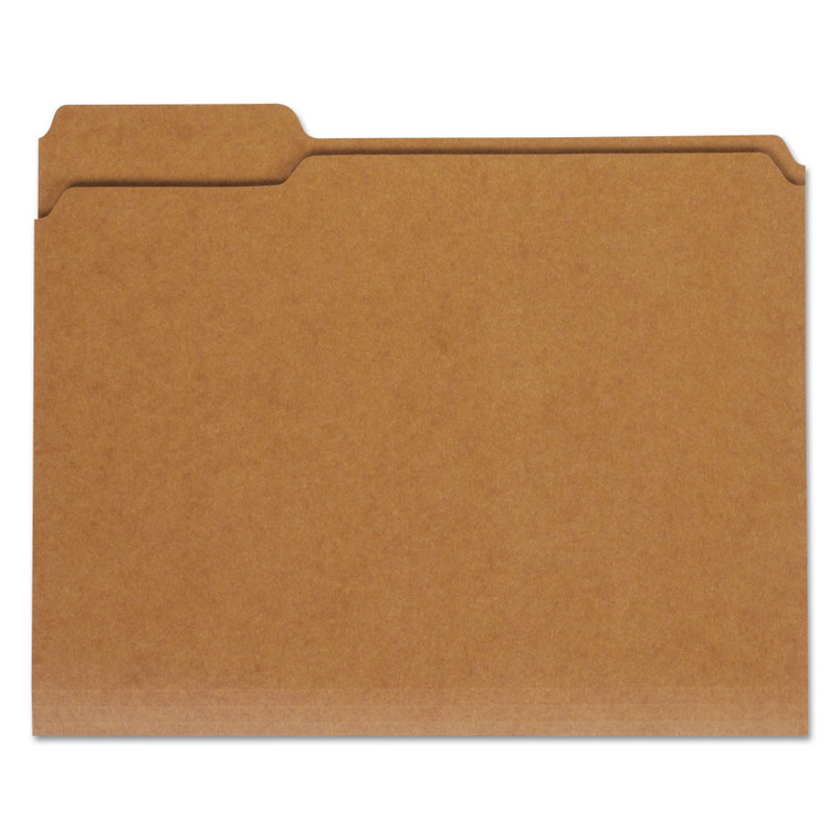 Reinforced Kraft Top Tab File Folders, 1/3-Cut Tabs, Letter Size, Kraft, 100/box - UNV16133