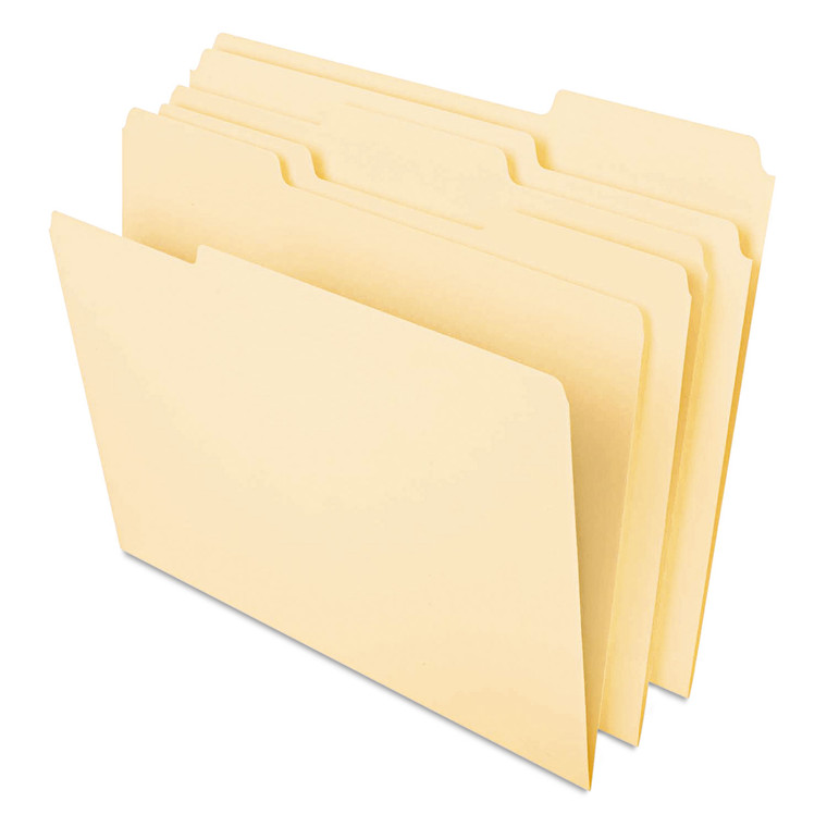 Deluxe Heavyweight File Folders, 1/3-Cut Tabs, Legal Size, Manila, 50/pack - UNV16420