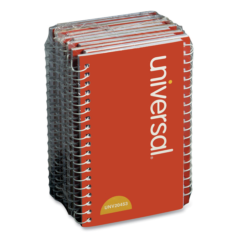 Wirebound Memo Book, Narrow Rule, Orange Cover, 5 X 3, 50 Sheets, 12/pack - UNV20453