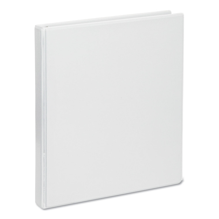 Deluxe Round Ring View Binder, 3 Rings, 0.5" Capacity, 11 X 8.5, White - UNV20702