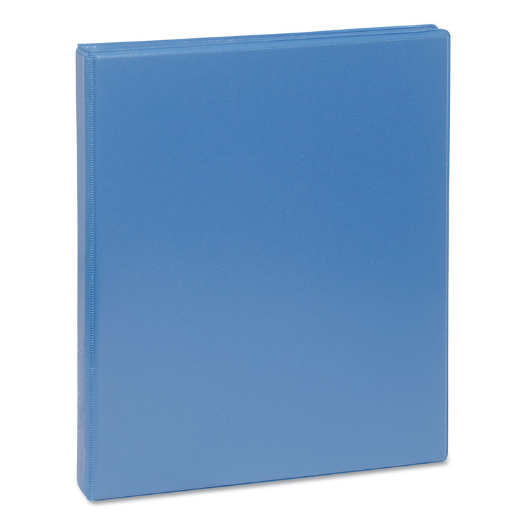 Deluxe Round Ring View Binder, 3 Rings, 0.5" Capacity, 11 X 8.5, Light Blue - UNV20703
