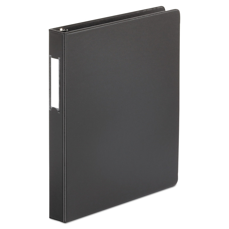 Deluxe Non-View D-Ring Binder With Label Holder, 3 Rings, 1" Capacity, 11 X 8.5, Black - UNV20761