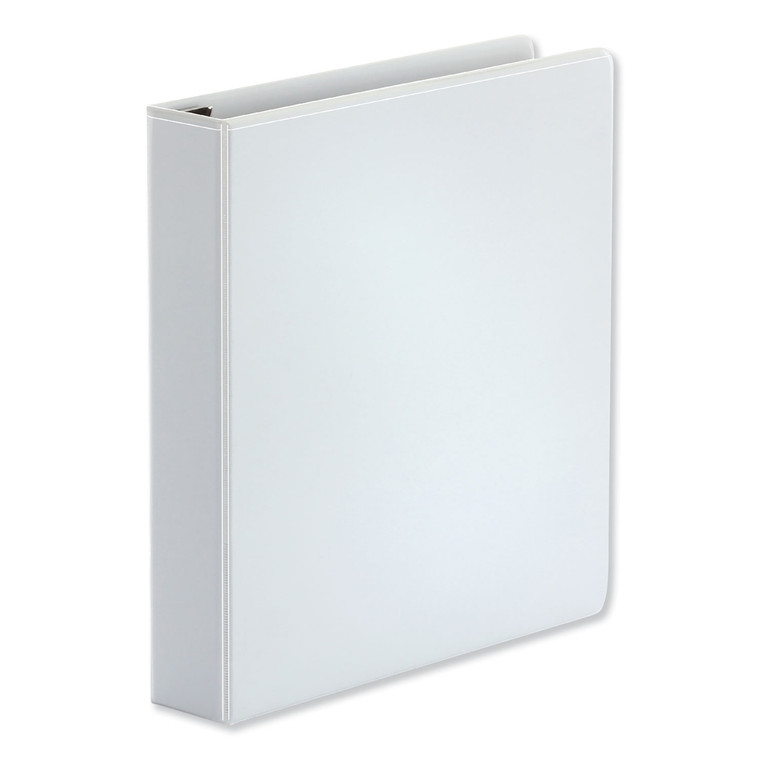Deluxe Easy-To-Open D-Ring View Binder, 3 Rings, 1.5" Capacity, 11 X 8.5, White - UNV30722