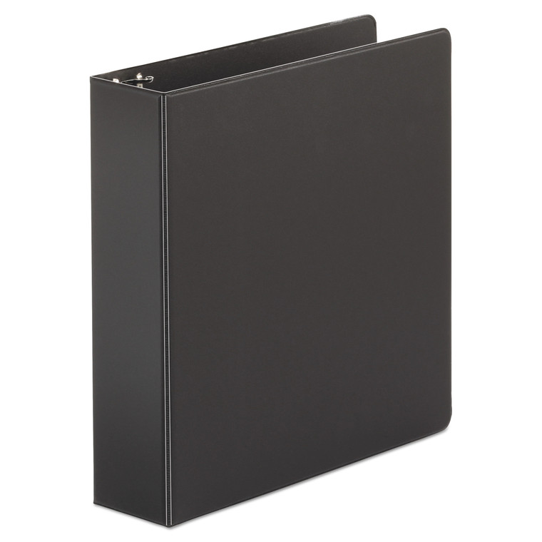 Economy Non-View Round Ring Binder, 3 Rings, 2" Capacity, 11 X 8.5, Black, 4/pack - UNV34401PK