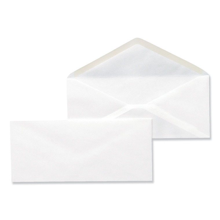 Business Envelope, #10, Monarch Flap, Gummed Closure, 4.13 X 9.5, White, 500/box - UNV35210