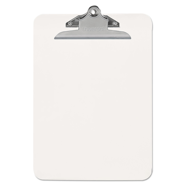 Plastic Clipboard With High Capacity Clip, 1" Capacity, Holds 8 1/2 X 11, Clear - UNV40308