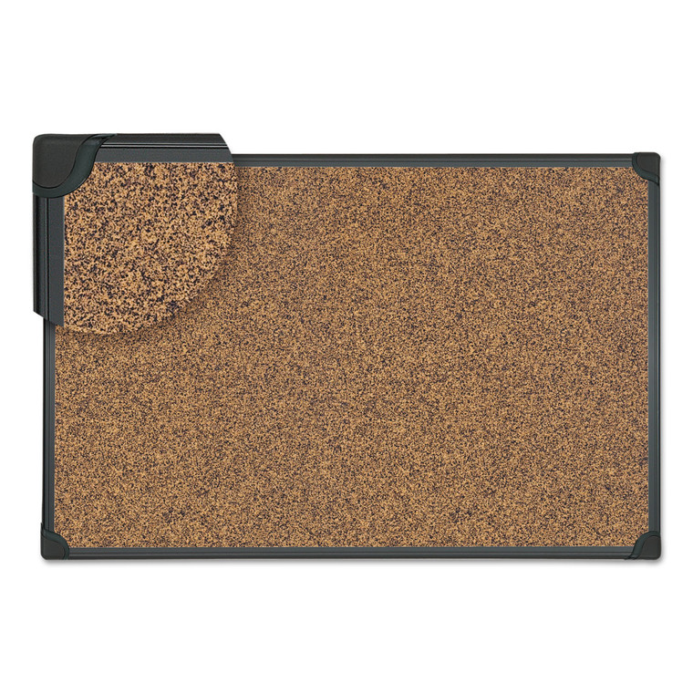 Tech Cork Board, 48 X 36, Cork, Black Frame - UNV43023