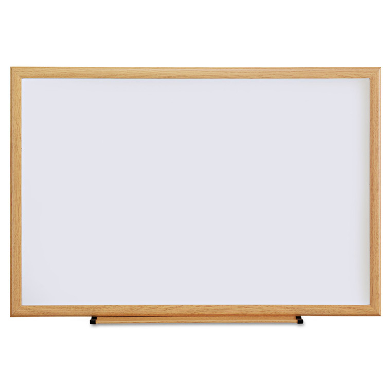 Dry Erase Board, Melamine, 36 X 24, Oak Frame - UNV43619