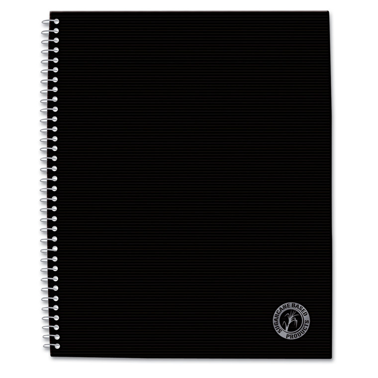 Deluxe Sugarcane Based Notebooks, 1 Subject, Medium/college Rule, Black Cover, 11 X 8.5, 100 Sheets - UNV66206