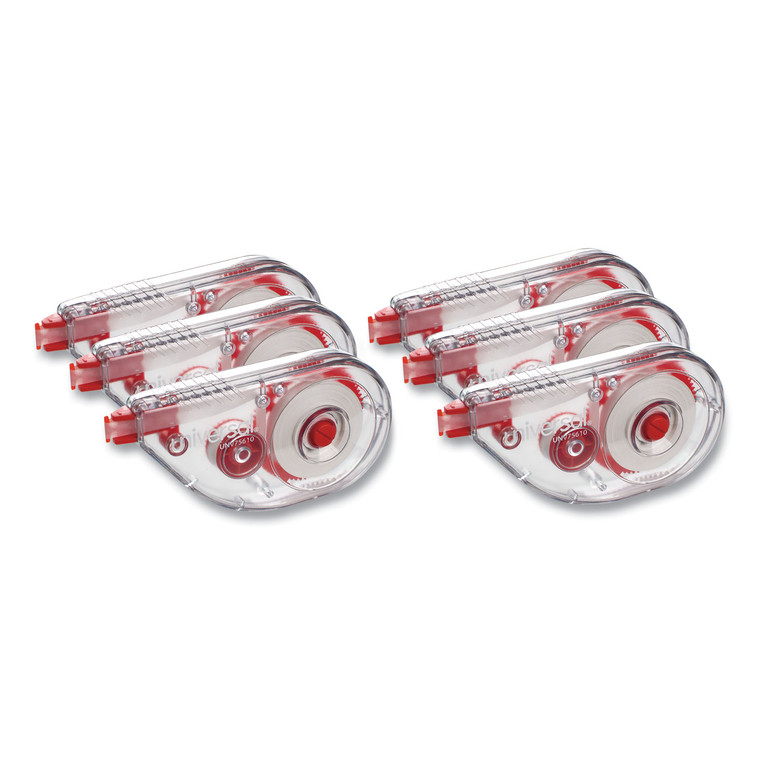 Side-Application Correction Tape, 1/5" X 393", 6/pack - UNV75610