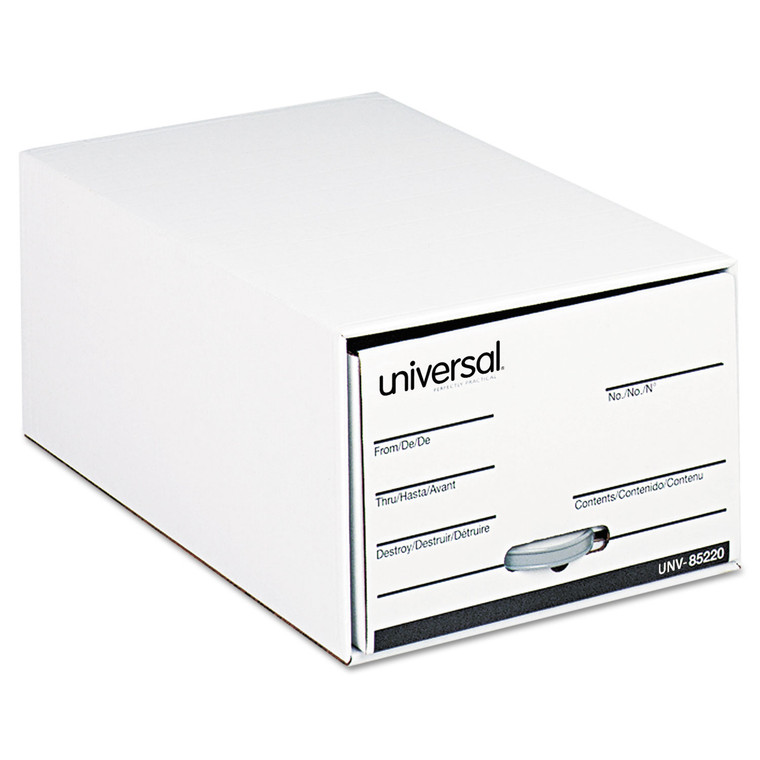 Economy Storage Drawer Files, Legal Files, White, 6/carton - UNV85220