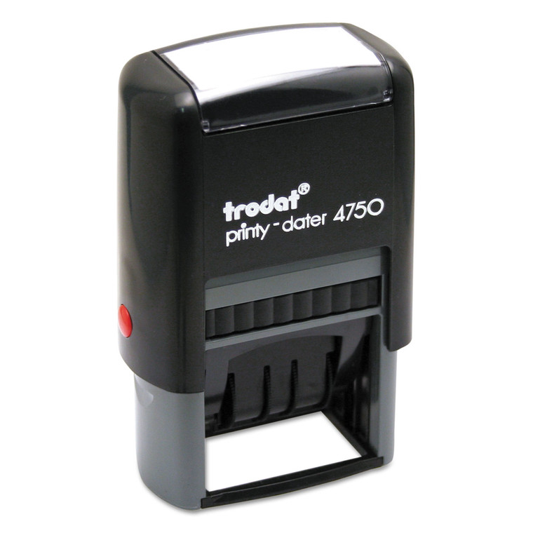 Economy 5-In-1 Date Stamp, Self-Inking, 1.63" X 1", Blue/red - USSE4754