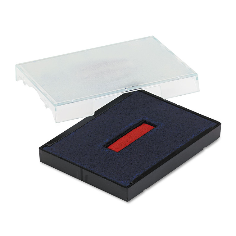 T4727 Self-Inking Stamp Replacement Pad, 1.63" X 2.5", Blue/red - USSP4727BR