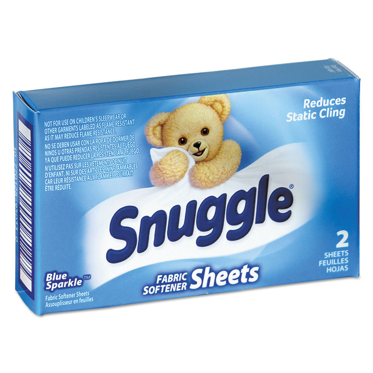 Vend-Design Fabric Softener Sheets, Blue Sparkle, 2 Sheets/box, 100 Boxes/carton - VEN2979929