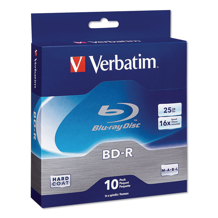 Bd-R Blu-Ray Disc, 25 Gb, 16x, White, 10/pack - VER97238