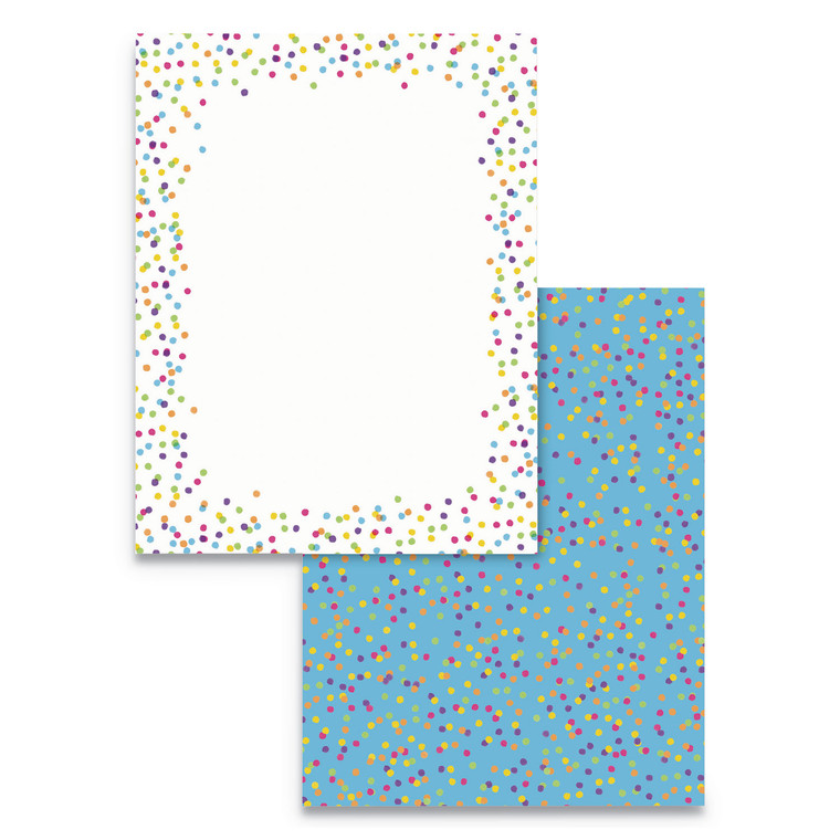 Pre-Printed Paper, 28 Lb, 8.5 X 11, Watercolor Dots, 100/pack - WAU91255