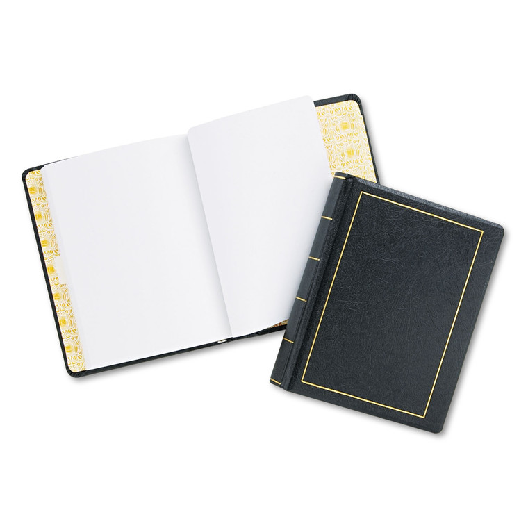 Looseleaf Corporation Minute Book, 1 Subject, Unruled, Black/gold Cover, 11 X 8.5, 250 Sheets - WLJ039511