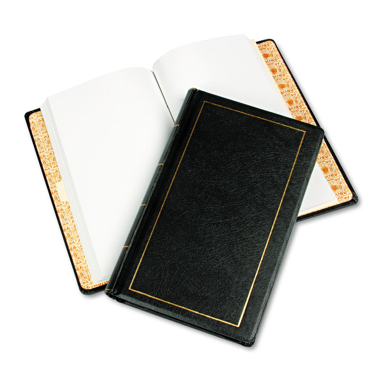 Looseleaf Corporation Minute Book, 1 Subject, Unruled, Black/gold Cover, 14 X 8.5, 250 Sheets - WLJ039531