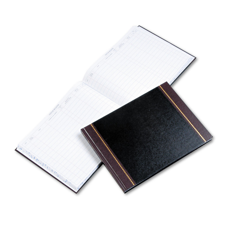 Detailed Visitor Register Book, 8 Column Format, Black Cover, 12.25 X 9.5 Sheets, 208 Sheets/book - WLJS491