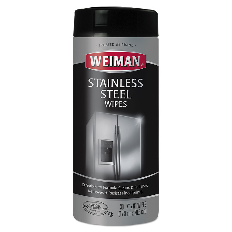 Stainless Steel Wipes, 7 X 8, 30/canister, 4 Canisters/carton - WMN92CT