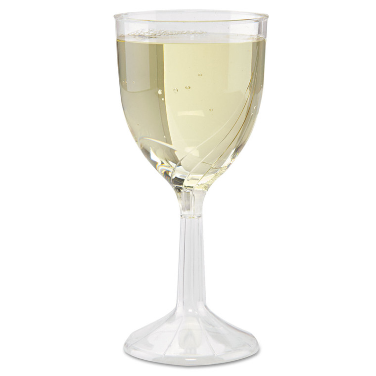 Classicware One-Piece Wine Glasses, 6 Oz, Clear, 10/pack, 10 Packs/carton - WNACWSWN6
