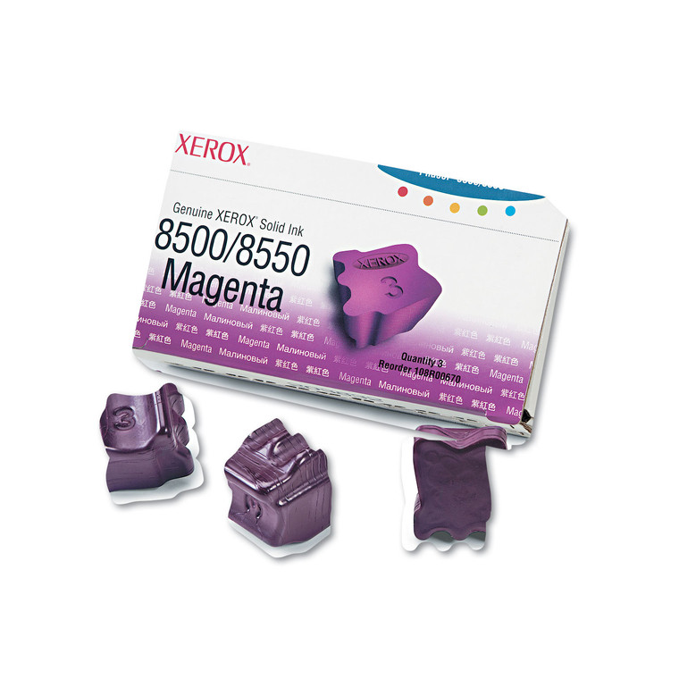 108r00670 Solid Ink Stick, 1,033 Page-Yield, Magenta, 3/box - XER108R00670
