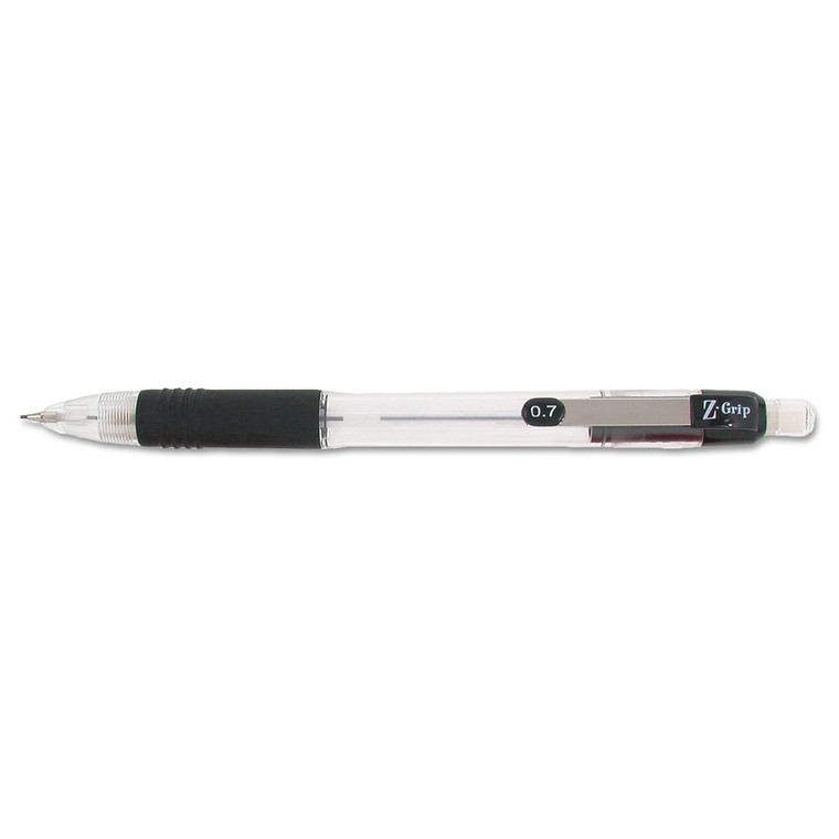 Z-Grip Mechanical Pencil, 0.7 Mm, Hb (#2.5), Black Lead, Clear/black Grip Barrel, 24/pack - ZEB15241