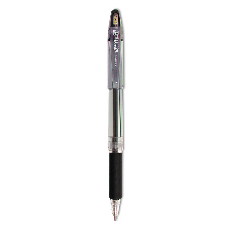 Jimnie Gel Pen, Stick, Medium 0.7 Mm, Black Ink, Smoke Barrel, Dozen - ZEB44110